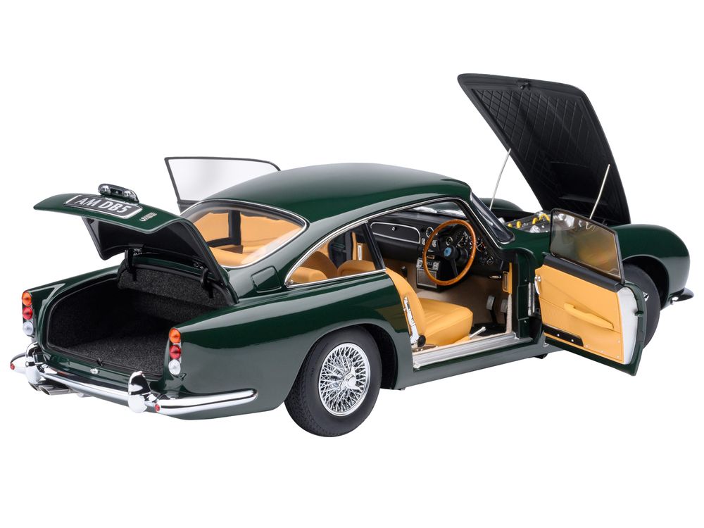 Aston Martin DB5 RHD (Right Hand Drive) British Racing Green 1/18 Model Car by Autoart view 2
