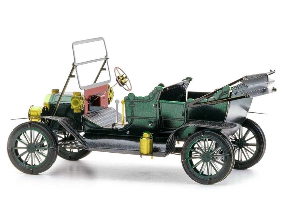 Model Kit 1908 Ford Model T Dark Green (Moderate Difficulty) Steel Model by Metal Earth view 3