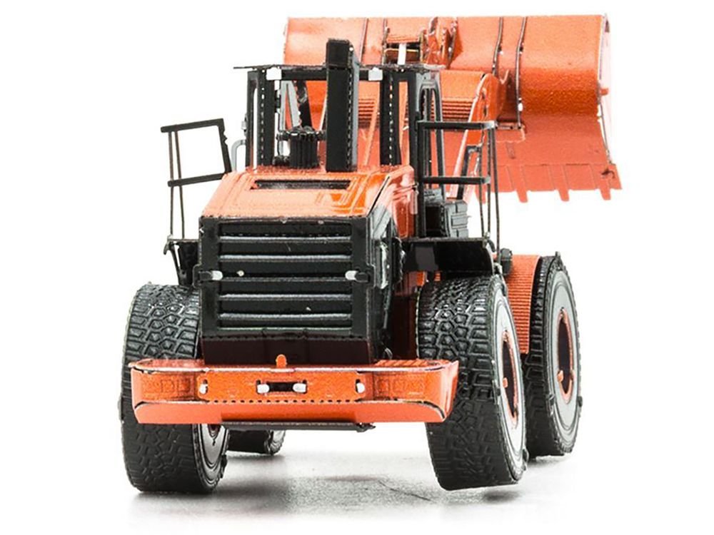 Model Kit Wheel Loader Orange and Black (Challenging Difficulty) Steel Model by Metal Earth view 3