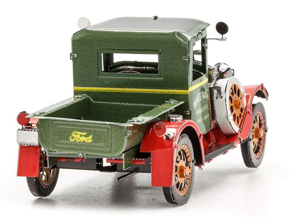 Model Kit 1931 Ford Model A Pickup Truck Green (Moderate Difficulty) Steel Model by Metal Earth view 3
