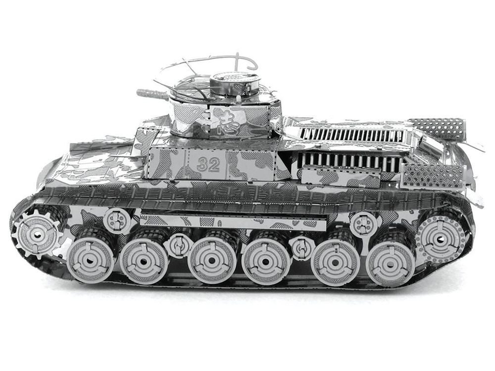 Model Kit Japanese Chi Ha Tank (Moderate Difficulty) Steel Model by Metal Earth view 2