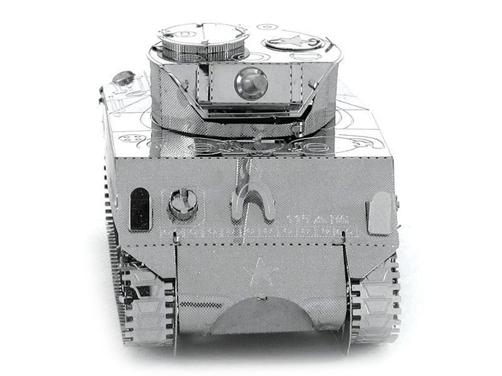 Model Kit American Sherman Tank (Moderate Difficulty) Steel Model by Metal Earth view 4