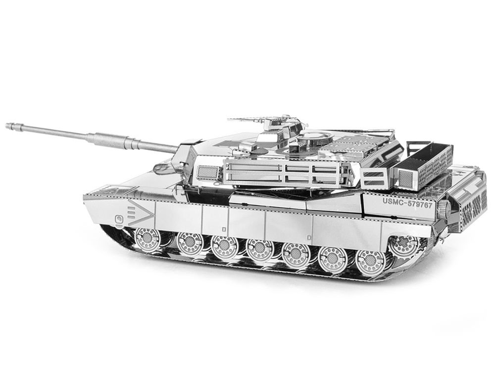 Model Kit American M1 Abrams Tank (Moderate Difficulty) Steel Model by Metal Earth view 4