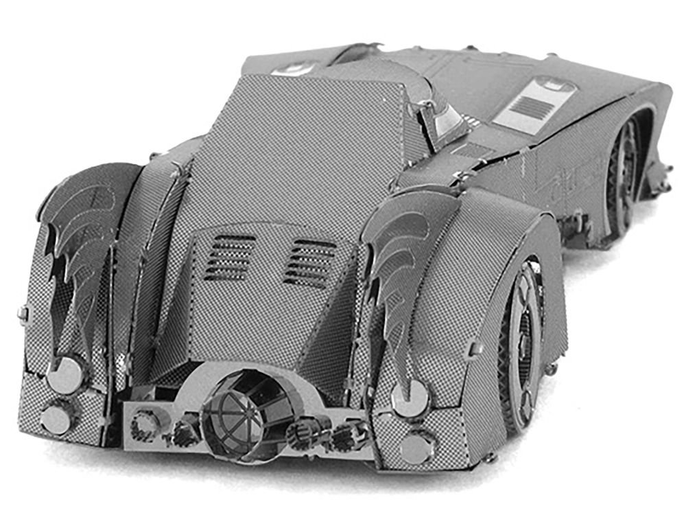 Model Kit 1989 Batmobile "Batman" (1989) Movie (Challenging Difficulty) Steel Model by Metal Earth view 3