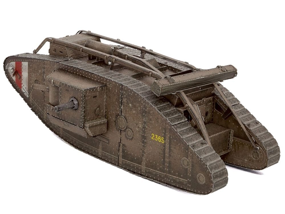 Model Kit British Mark IV Tank (Moderate Difficulty) Steel Model by Metal Earth view 3