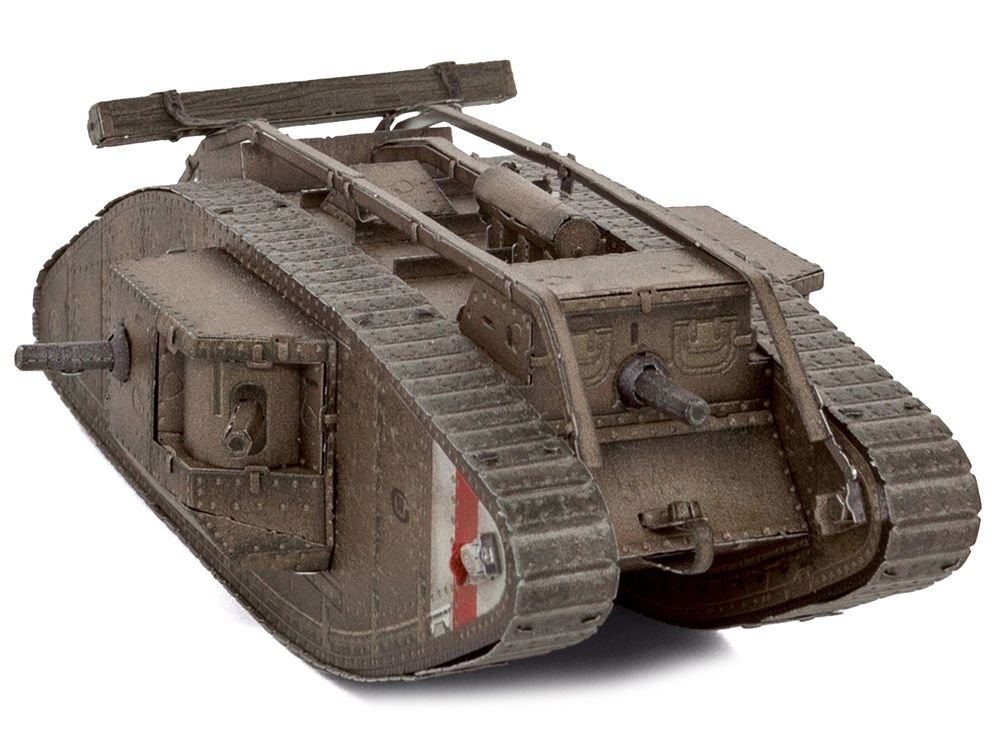 Model Kit British Mark IV Tank (Moderate Difficulty) Steel Model by Metal Earth view 4
