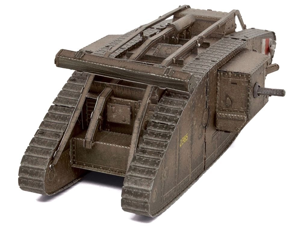 Model Kit British Mark IV Tank (Moderate Difficulty) Steel Model by Metal Earth view 5
