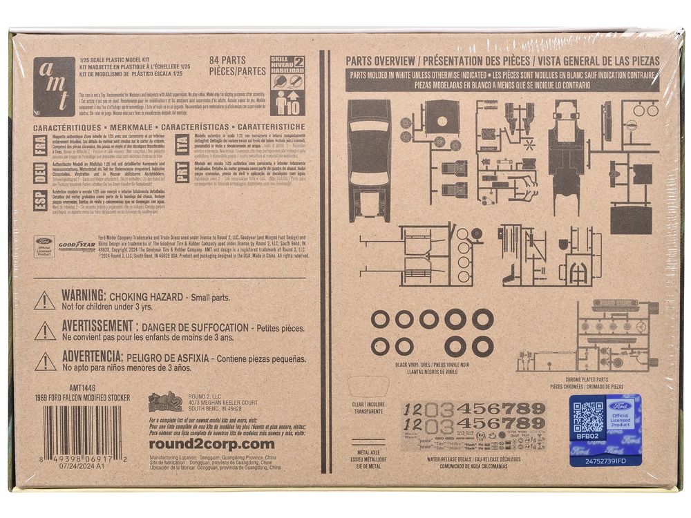 Skill 2 Model Kit 1969 Ford Falcon Modified Stocker 1/25 Scale Model by AMT view 4