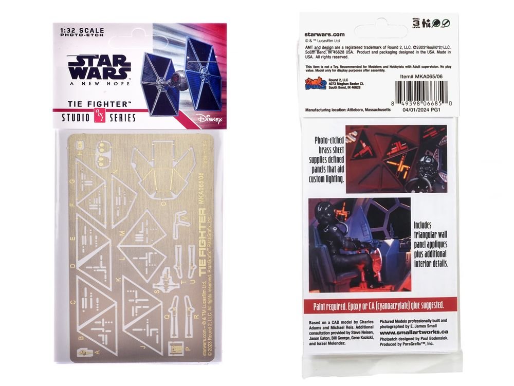 Photoetch Set for "Star Wars: A New Hope" Tie Fighter Kit 1/32 Scale by AMT view 3