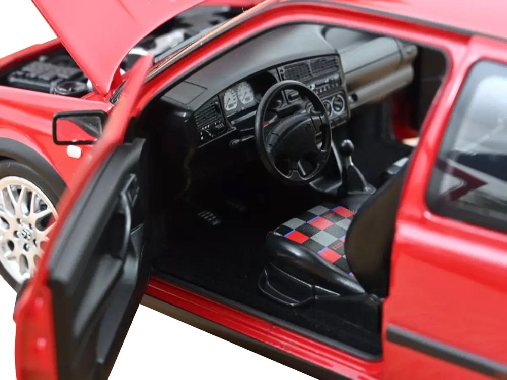 1996 Volkswagen Golf GTI "20 Years Anniversary Edition" Flash Red 1/18 Diecast Model Car by Norev view 3