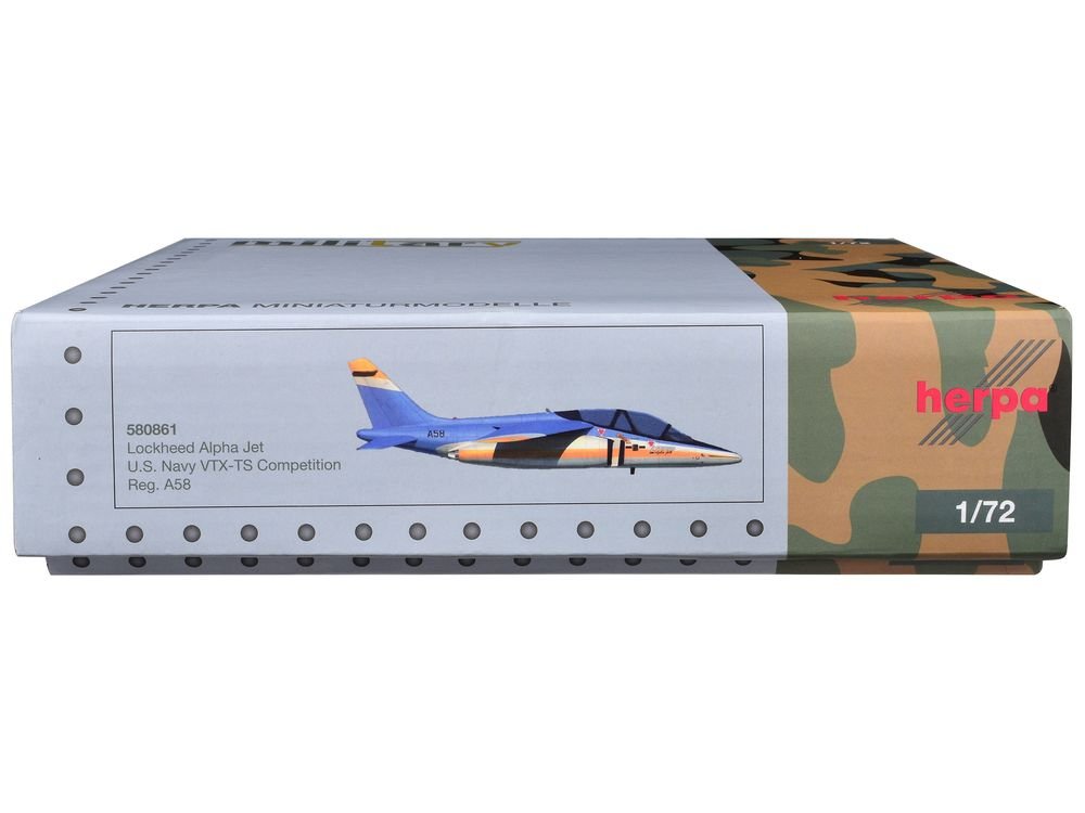 Lockheed Alpha Jet Aircraft "VTX-TS Competition" United States Navy "Military" Series 1/72 Diecast Model Airplane by Herpa view 3