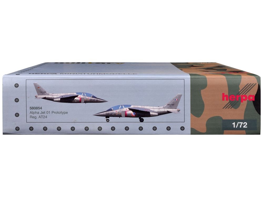Dassault Alpha Jet Aircraft "01 Prototype" Registration AT24 "Military" Series 1/72 Diecast Model Airplane by Herpa view 3