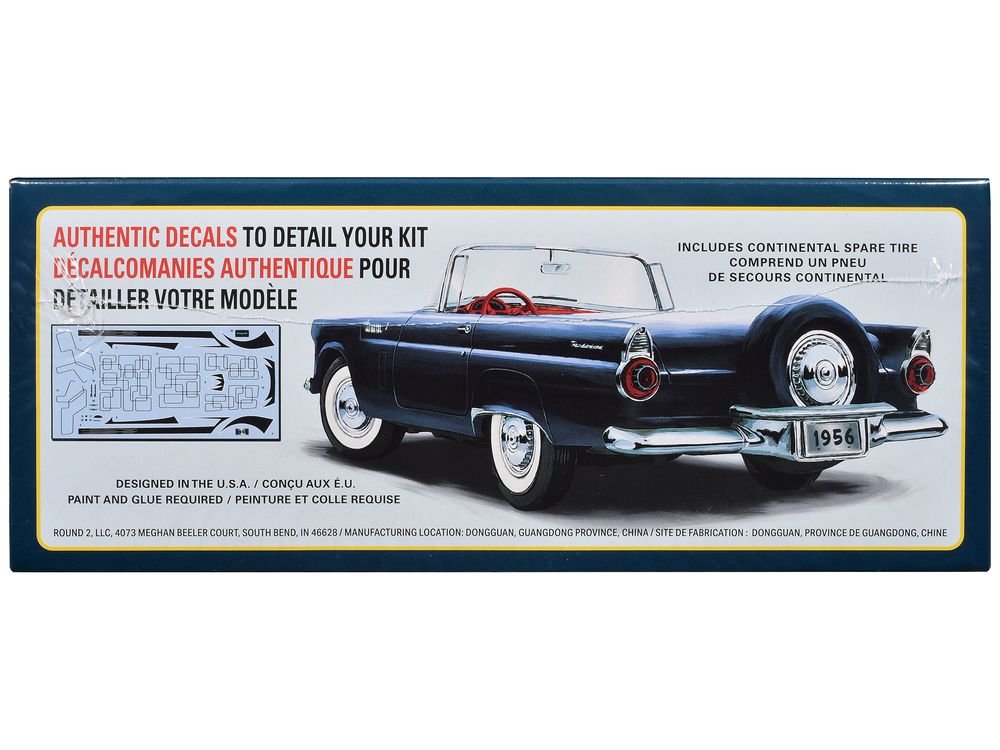 Skill 2 Model Kit 1956 Ford Thunderbird 1/25 Scale Model by AMT view 3