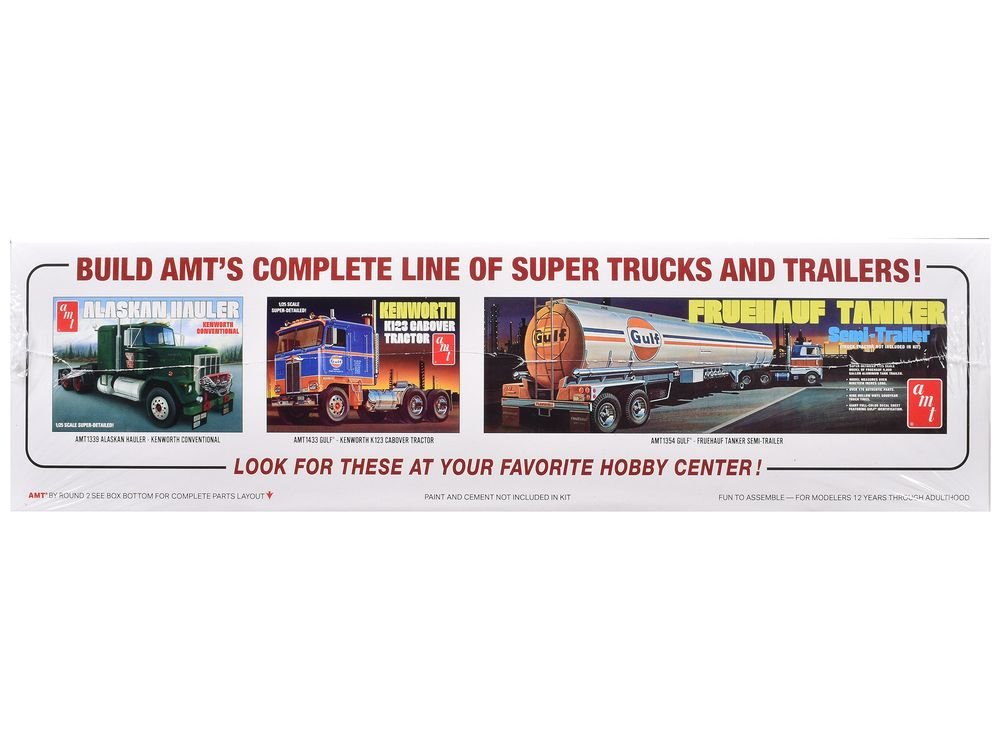 Skill 3 Model Kit Kenworth Aerodyne Cabover Truck Tractor 1/25 Scale Model by AMT view 2