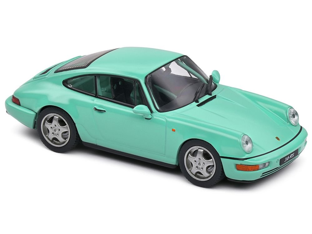 Porsche 911 (964) RS Clubsport Mint Green 1/43 Diecast Model Car by Solido view 4