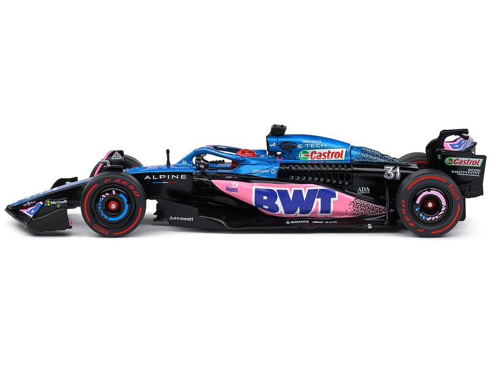 Alpine A523 #31 Esteban Ocon "BWT" 3rd Place "Formula One F1" Monaco GP (2023) 1/43 Diecast Model Car by Solido view 2