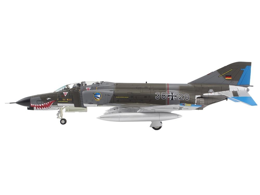McDonnell Douglas F-4F Phantom II Fighter-Bomber Aircraft "Jagdgeschwader 74 (JG 74) Molders" (1982) German Luftwaffe "Air Power Series" 1/72 Diecast Model by Hobby Master view 2