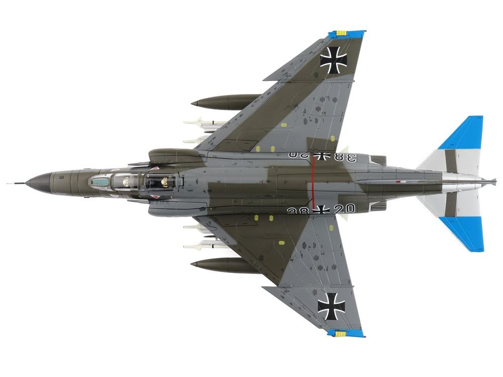 McDonnell Douglas F-4F Phantom II Fighter-Bomber Aircraft "Jagdgeschwader 74 (JG 74) Molders" (1982) German Luftwaffe "Air Power Series" 1/72 Diecast Model by Hobby Master view 5