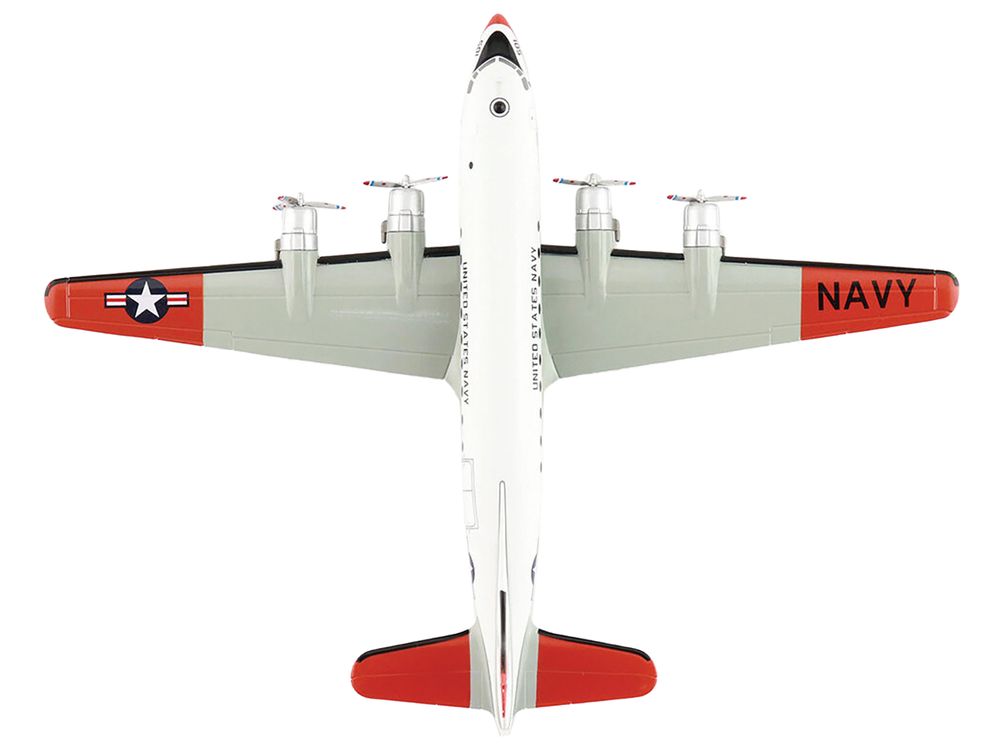 Douglas C-54Q Skymaster Transport Aircraft "US Navy Test Pilot School" (1973) United States Navy "Airliner Series" 1/200 Diecast Model by Hobby Master view 3