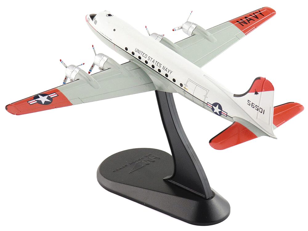 Douglas C-54Q Skymaster Transport Aircraft "US Navy Test Pilot School" (1973) United States Navy "Airliner Series" 1/200 Diecast Model by Hobby Master view 5