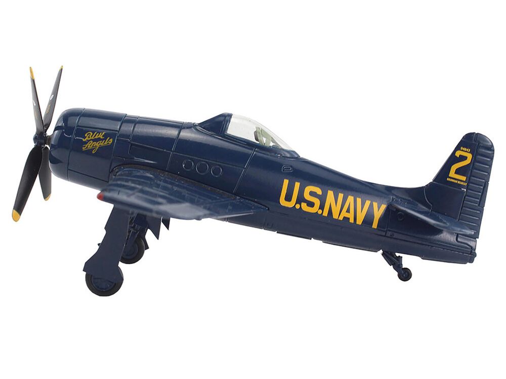 Grumman F8F Bearcat Fighter Aircraft "Blue Angels #2" (1946) United States Navy "SkyMax Models" Series 1/72 Diecast Model by Hobby Master view 2