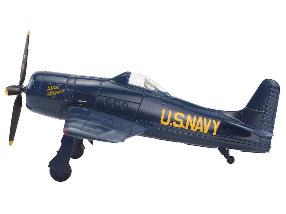 Grumman F8F Bearcat Fighter Aircraft "Blue Angels (#1-5 decals)" (1946) United States Navy "SkyMax Models" Series 1/72 Diecast Model by Hobby Master view 2