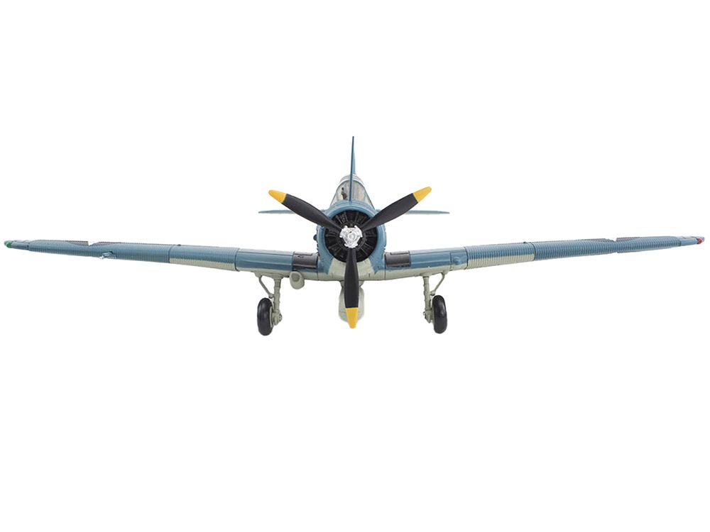 Douglas TBD-1 Devastator Bomber Aircraft "Battle of Midway Lt Cdr EE Lindsey VT-6 USS Enterprise" (1942) United States Navy "SkyMax Models" Series 1/72 Diecast Model by Hobby Master view 5