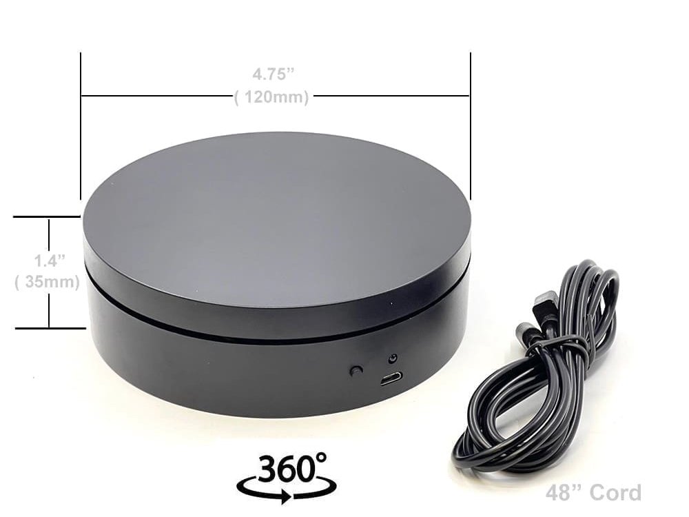 Mini Turntable Rotating Display Stand 4.75" with Black Base for 1/64 Scale Model Cars view 2