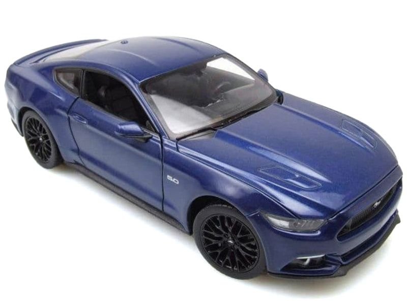 2015 Ford Mustang GT 5.0 Blue Metallic "NEX Models" Series 1/24 Diecast Model Car by Welly view 2