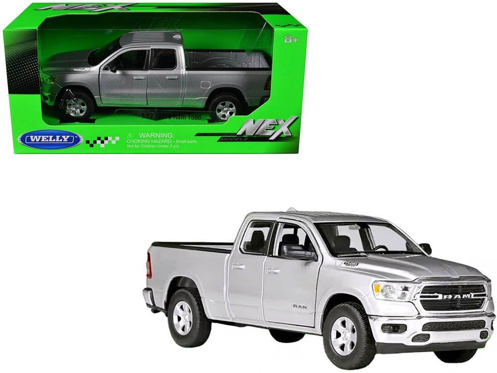 2019 RAM 1500 Pickup Truck Silver Metallic "NEX Models" Series 1/27 Diecast Model Car by Welly