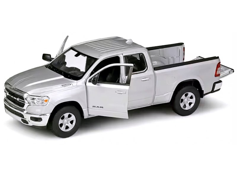 2019 RAM 1500 Pickup Truck Silver Metallic "NEX Models" Series 1/27 Diecast Model Car by Welly view 2