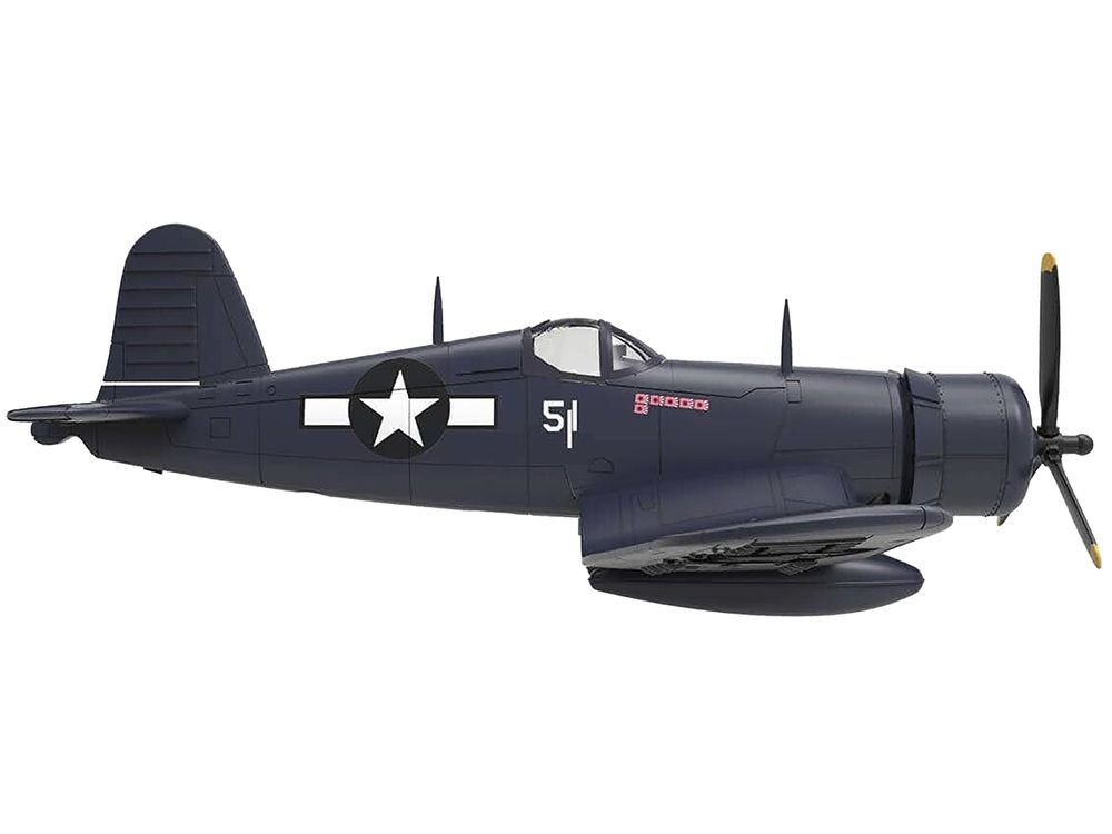 Vought F4U-1D Corsair Fighter Aircraft "Robert Wade VMF-323 Death Rattlers Yontan Airfield Okinawa" (1945) United States Marine Corps "Planes of World War II" Series 1/72 Diecast Model Airplane by Luppa view 3