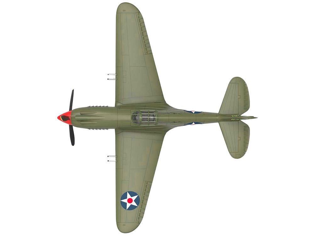Curtiss P-40B Warhawk Aircraft "Hawaii" (1945) United States Army Air Forces "Planes of World War II" Series 1/72 Diecast Model Airplane by Luppa view 3