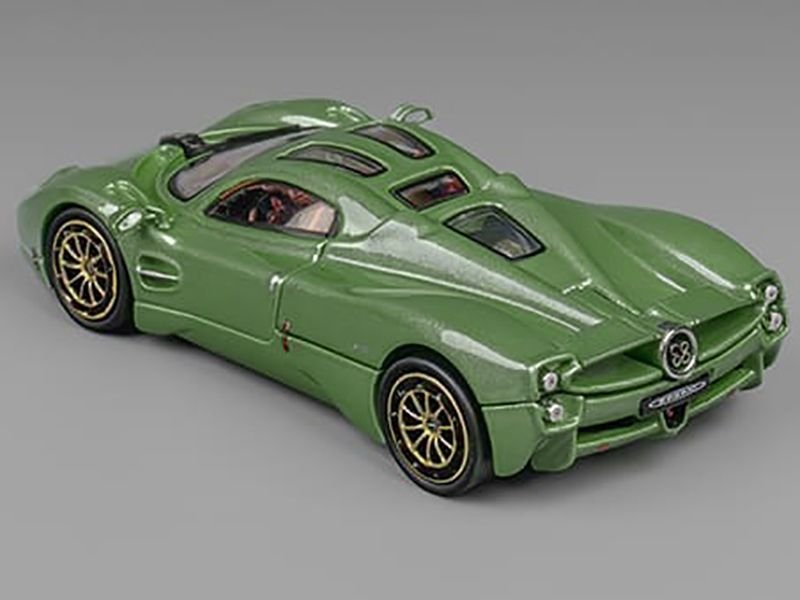 Pagani Utopia Green Metallic 1/64 Diecast Model Car by CM Model view 3