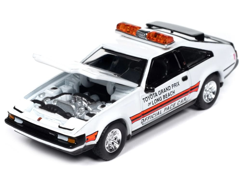 1983 Toyota Celica Supra "Toyota Grand Prix of Long Beach Official Pace Car" White "Import Legends" Series 1/64 Diecast Model Car by Auto World view 3