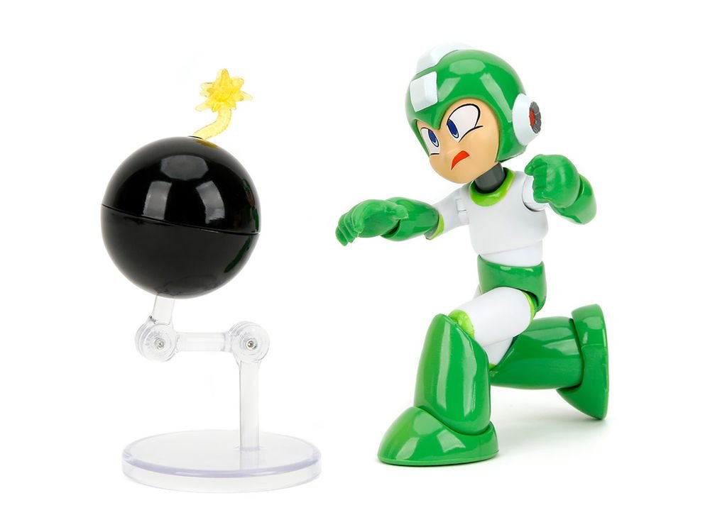 Hyper Bomb 4.5" Moveable Figure with Accessories and Alternate Head and Hands "Mega Man" (1987) Video Game Model by Jada view 3