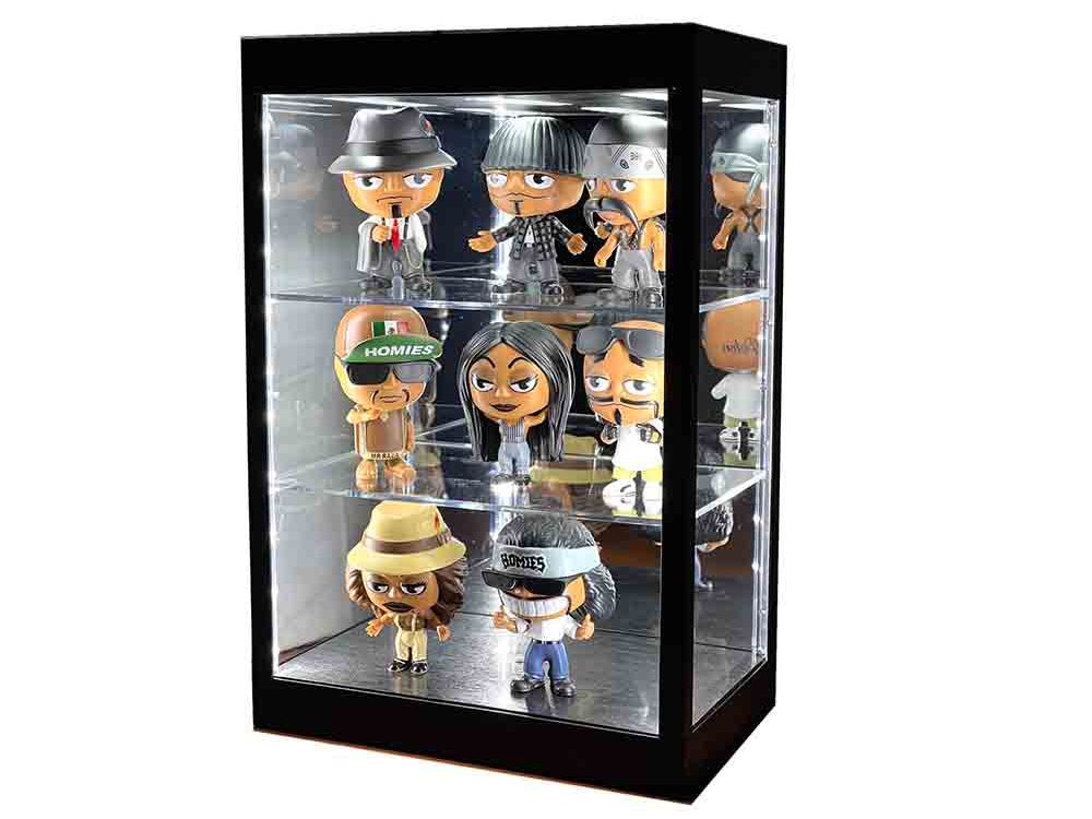 Showcase 3 Tier Display Case with Mirror Back Panel and LED Lights for 1/64-1/18  Scale Models view 3