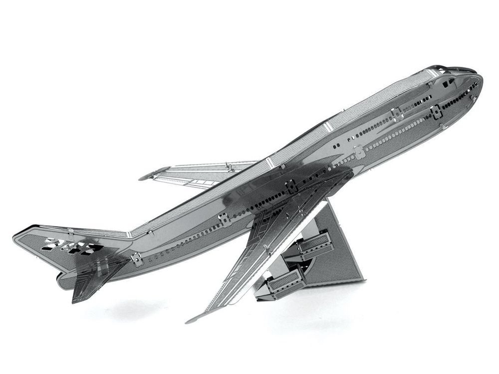 Model Kit Boeing 747 Commercial Aircraft (Easy Difficulty) Steel Model by Metal Earth view 3