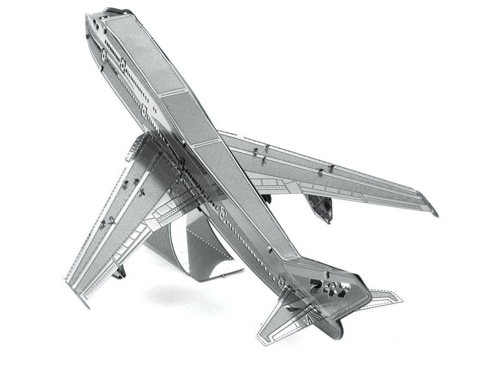 Model Kit Boeing 747 Commercial Aircraft (Easy Difficulty) Steel Model by Metal Earth view 4
