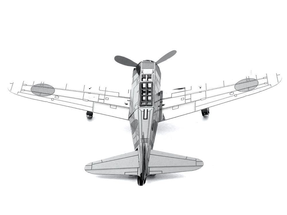 Model Kit Mitsubishi Zero Fighter Aircraft "Imperial Japanese Navy Air Service" (Moderate Difficulty) Steel Model by Metal Earth view 2