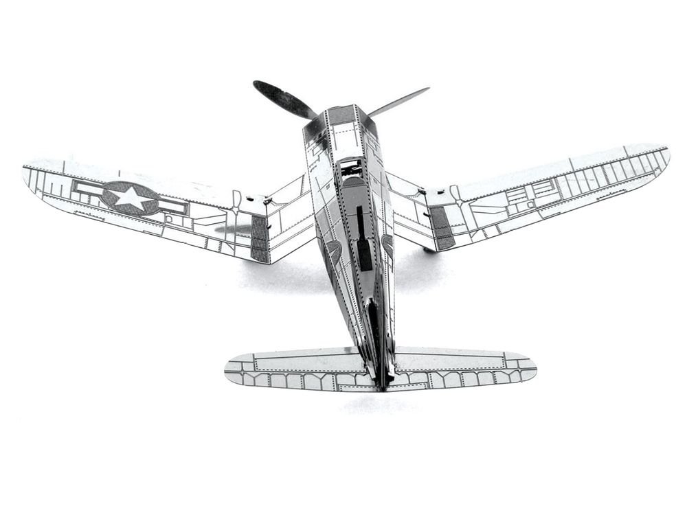 Model Kit Vought F4U Corsair Fighter Aircraft "United States Navy" (Moderate Difficulty) Steel Model by Metal Earth view 2