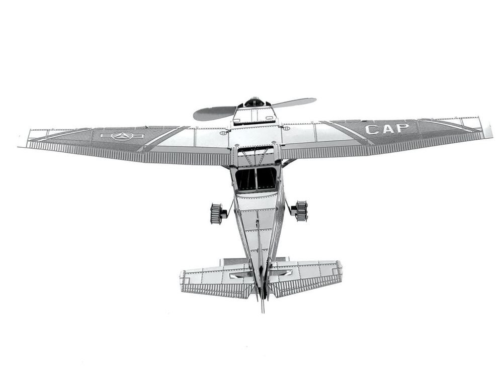 Model Kit Cessna 172 Skyhawk Aircraft (Moderate Difficulty) Steel Model by Metal Earth view 3