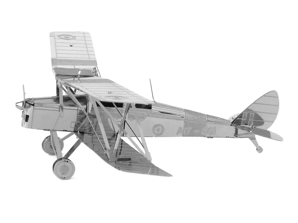 Model Kit De Havilland Tiger Moth Trainer Aircraft (Moderate Difficulty) Steel Model by Metal Earth view 2
