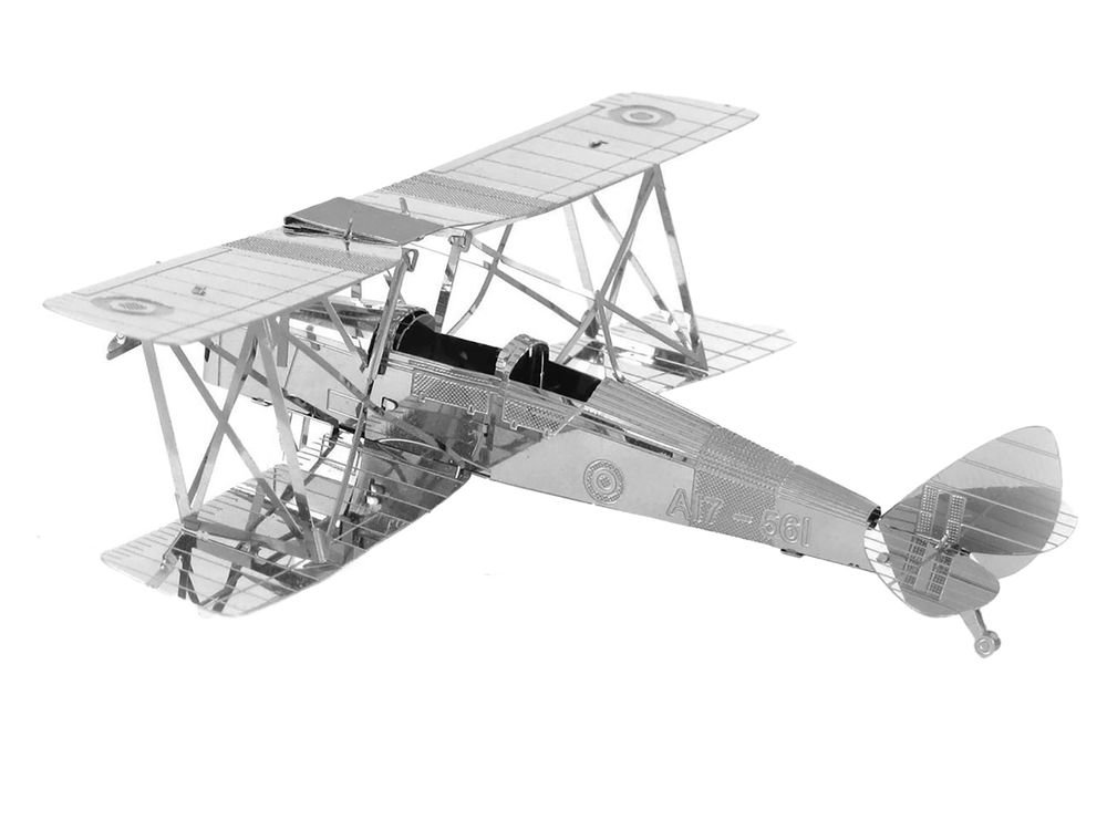 Model Kit De Havilland Tiger Moth Trainer Aircraft (Moderate Difficulty) Steel Model by Metal Earth view 3