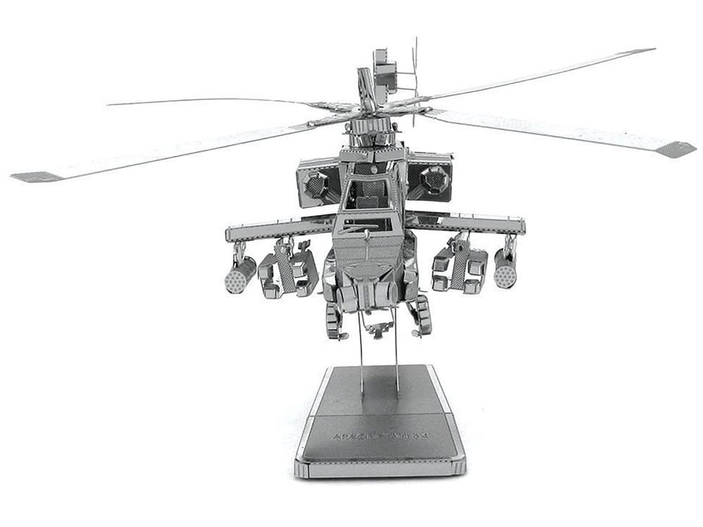 Model Kit Boeing AH-64 Apache Attack Helicopter (Moderate Difficulty) Steel Model by Metal Earth view 2