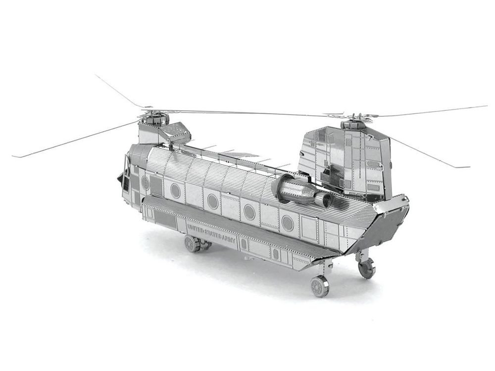 Model Kit Boeing CH-47 Chinook Transport Helicopter (Moderate Difficulty) Steel Model by Metal Earth view 2
