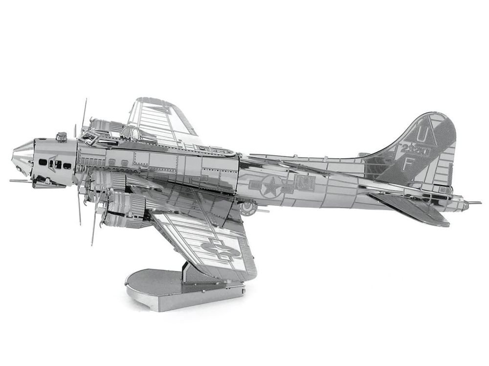 Model Kit Boeing B-17 Flying Fortress Bomber Aircraft (Moderate Difficulty) Steel Model by Metal Earth view 2