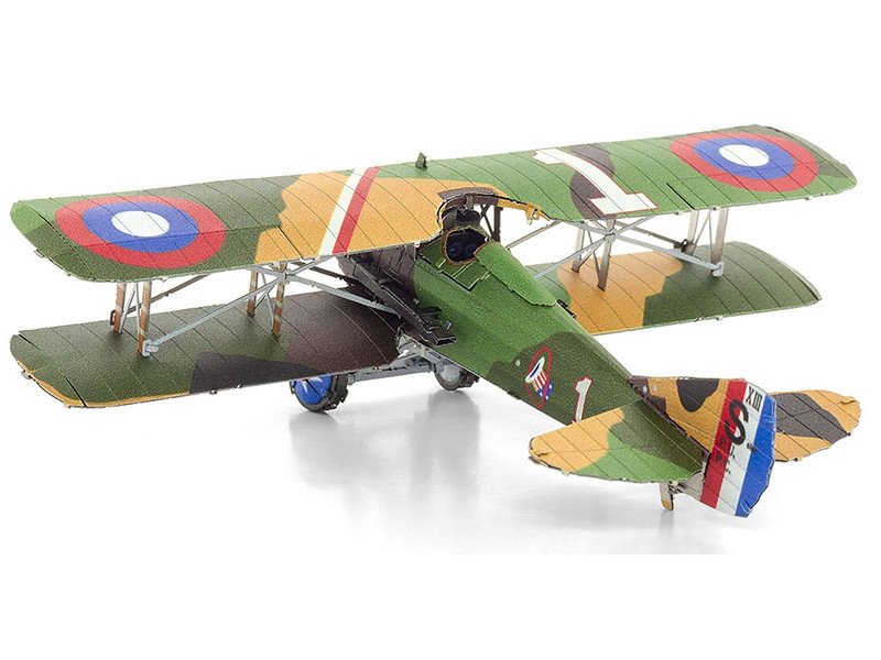 Model Kit SPAD S.XIII Fighter Aircraft "World War I" French Air Force (Moderate Difficulty) Steel Model by Metal Earth view 2