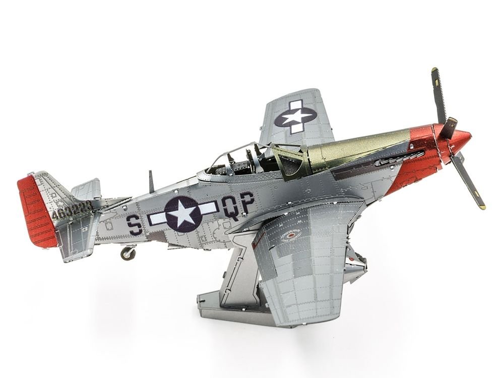 Model Kit North American P-51D Mustang Fighter Aircraft "Sweet Arlene" United States Army Air Forces (Challenging Difficulty) Steel Model by Metal Earth view 4