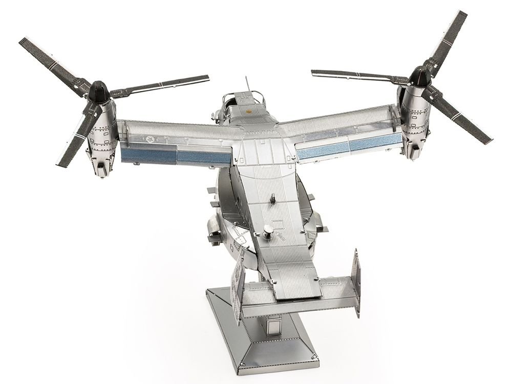 Model Kit Bell Boeing V-22 Osprey Aircraft "United States Military" (Challenging Difficulty) Steel Model by Metal Earth view 3